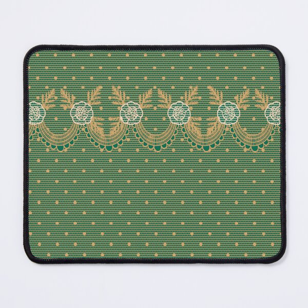Item preview, Emerald & Gold Lace Floral Pattern designed and sold by Eejee-SK.