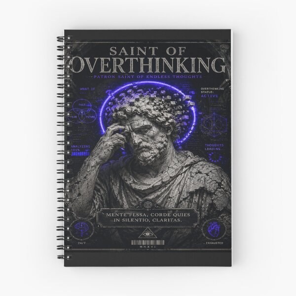 Item preview, Saint of Overthinking Stoic Statue Neon Gothic Anxiety Funny Gift designed and sold by NicheThreadCo.