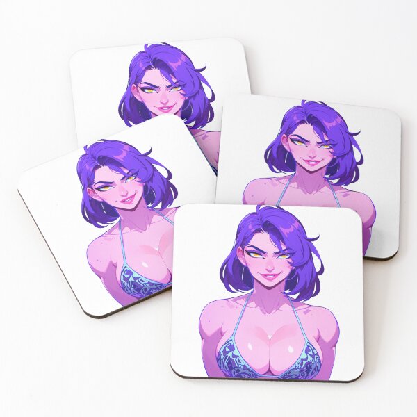Item preview, Confident anime girl – purple hair waifu designed and sold by Shirt-Otakus.