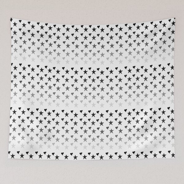 Item preview, Black grey Hearts and Stars designed and sold by Leapingdoe.
