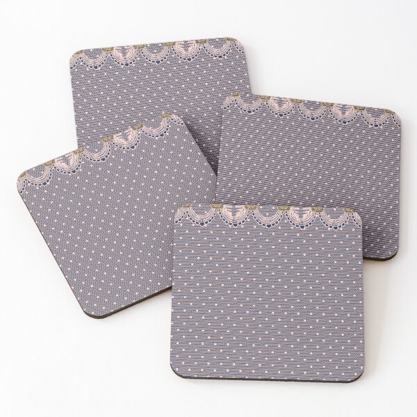 Item preview, Blush & Navy Lace Floral Pattern designed and sold by Eejee-SK.