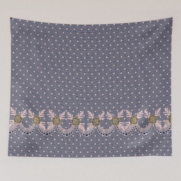 Item preview, Blush & Navy Lace Floral Pattern designed and sold by Eejee-SK.