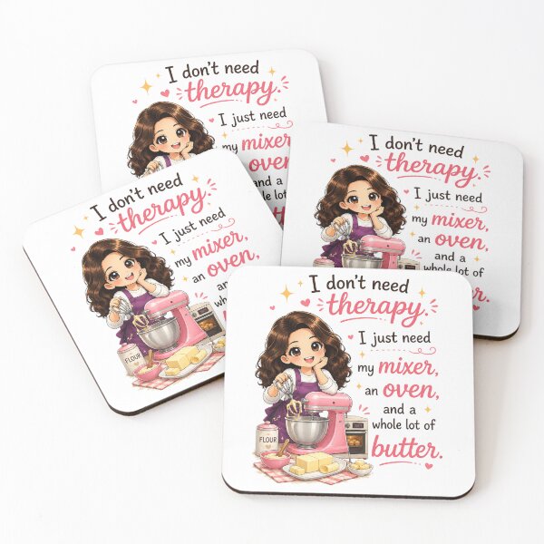 Item preview, Don't Need Therapy (Just Mixer, Oven, and Butter) designed and sold by thecookiegallery.