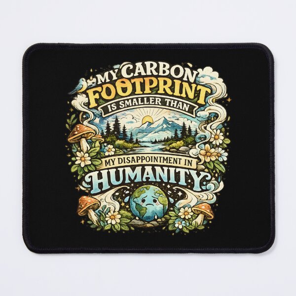 Item preview, My Carbon Footprint Is Smaller Than My Disappointment in Humanity designed and sold by Stylishly Eco.