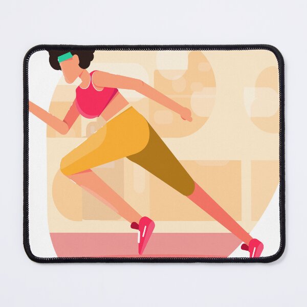 Item preview, Energetic Summer Runner Girl Flat Vector Illustration designed and sold by M1144.