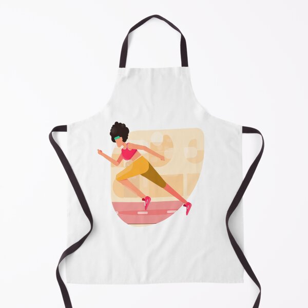 Item preview, Energetic Summer Runner Girl Flat Vector Illustration designed and sold by M1144.