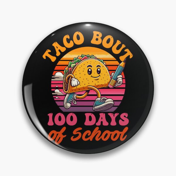 Item preview, Taco Bout 100 Days Retro designed and sold by SiarheiYur.