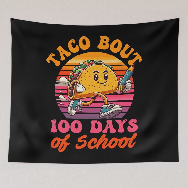 Item preview, Taco Bout 100 Days Retro designed and sold by SiarheiYur.