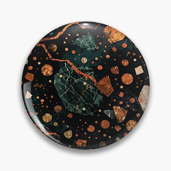 Item preview, Emerald Veins & Golden Fractures – Luxe Abstract Mineral Pattern designed and sold by LuxuryApparels.