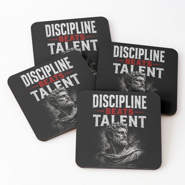 Item preview, Discipline Beats Talent Stoic Motivation Design designed and sold by Wild Horizon Studio.