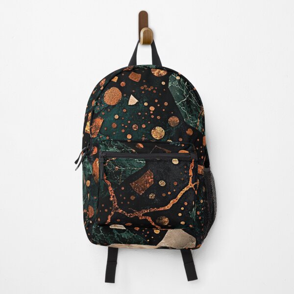 Item preview, Emerald Veins & Golden Fractures – Luxe Abstract Mineral Pattern designed and sold by LuxuryApparels.