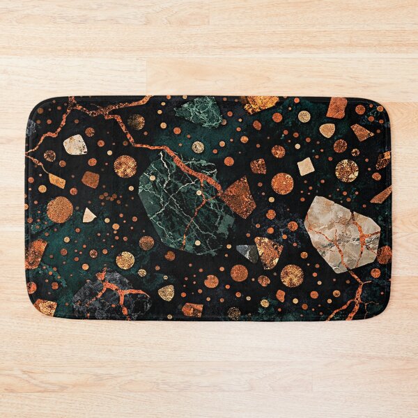 Item preview, Emerald Veins & Golden Fractures – Luxe Abstract Mineral Pattern designed and sold by LuxuryApparels.