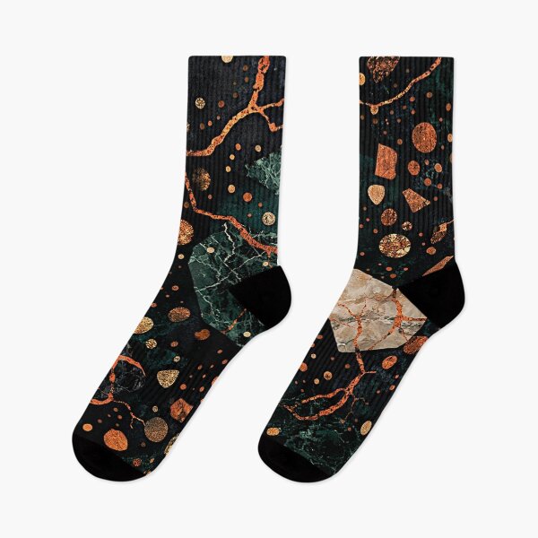Item preview, Emerald Veins & Golden Fractures – Luxe Abstract Mineral Pattern designed and sold by LuxuryApparels.
