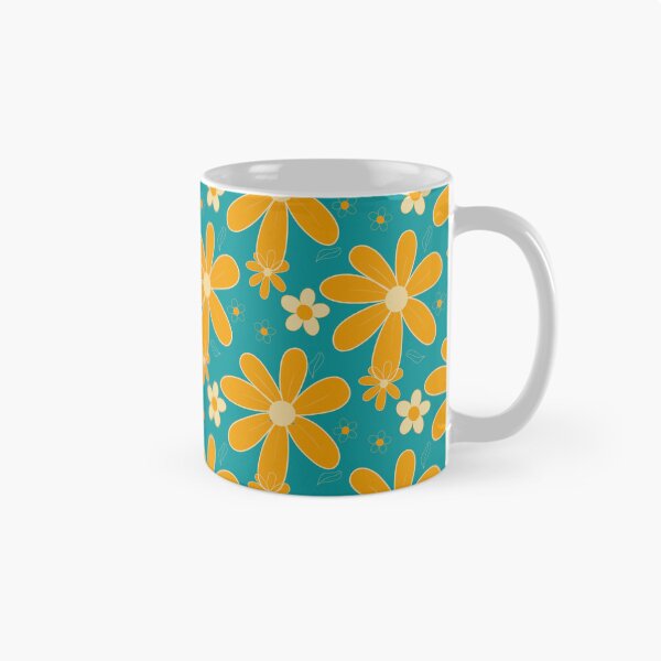 Item preview, Turquoise Field with yellow Flowers 96 designed and sold by StefanStudioArt.