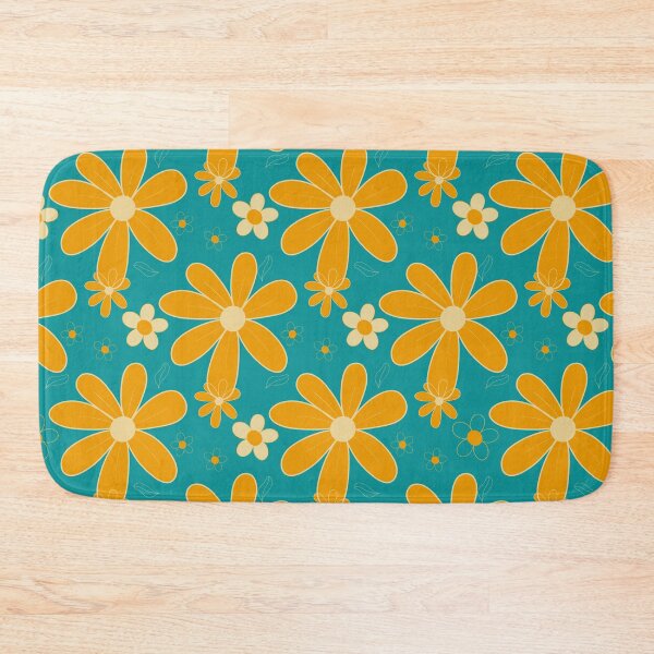 Item preview, Turquoise Field with yellow Flowers 96 designed and sold by StefanStudioArt.