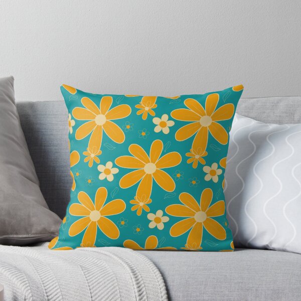 Item preview, Turquoise Field with yellow Flowers 96 designed and sold by StefanStudioArt.
