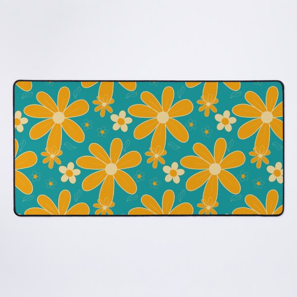Item preview, Turquoise Field with yellow Flowers 96 designed and sold by StefanStudioArt.