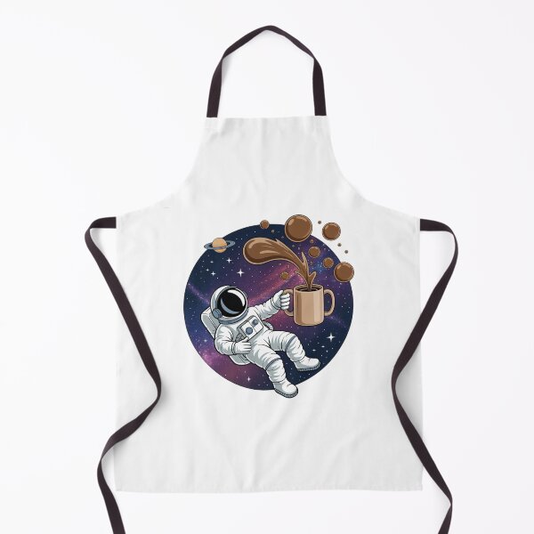 Item preview, Astronaut Floating with Coffee Cup Space Sticker designed and sold by Barkashow.