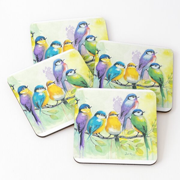 Item preview, Vibrant Plumage Birds designed and sold by BrushAddict Studio.
