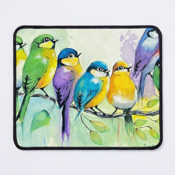 Item preview, Vibrant Plumage Birds designed and sold by BrushAddict Studio.