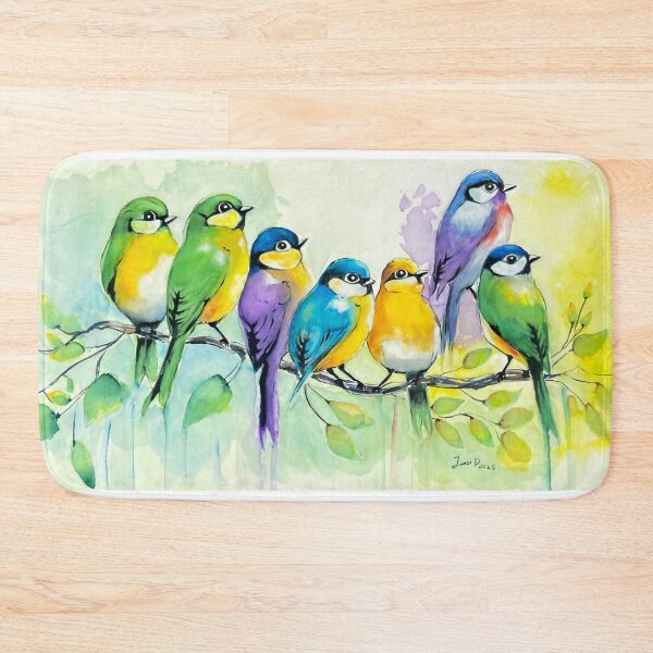 Item preview, Vibrant Plumage Birds designed and sold by BrushAddict Studio.