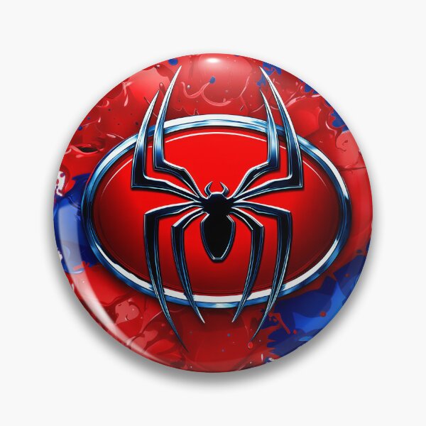 Item preview, Metallic Spider Emblem Paint Splash – Red and Blue Liquid Splatter Art designed and sold by GomuStyles.