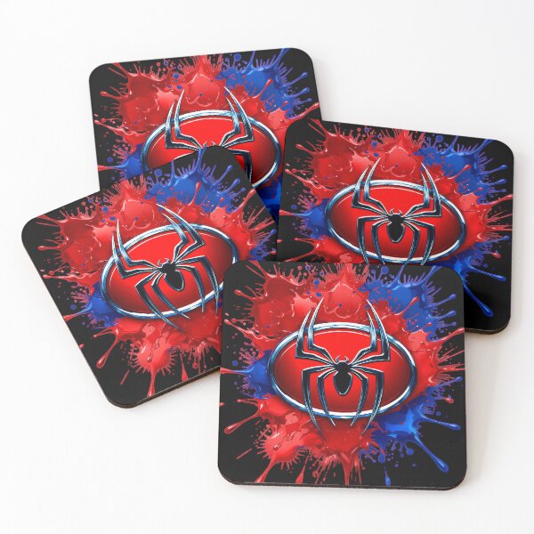 Item preview, Metallic Spider Emblem Paint Splash – Red and Blue Liquid Splatter Art designed and sold by GomuStyles.