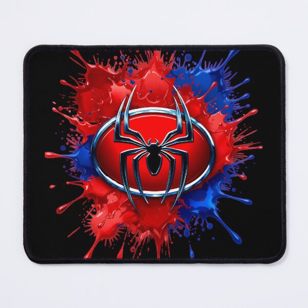 Item preview, Metallic Spider Emblem Paint Splash – Red and Blue Liquid Splatter Art designed and sold by GomuStyles.