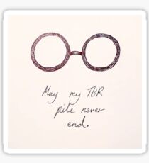 Pegatina 'May my TBR pile never end'