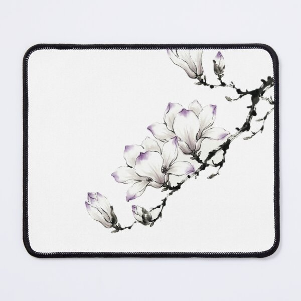 Item preview, Chinese Ink Magnolia — Minimalist Watercolor Art Print designed and sold by Enchanting East.