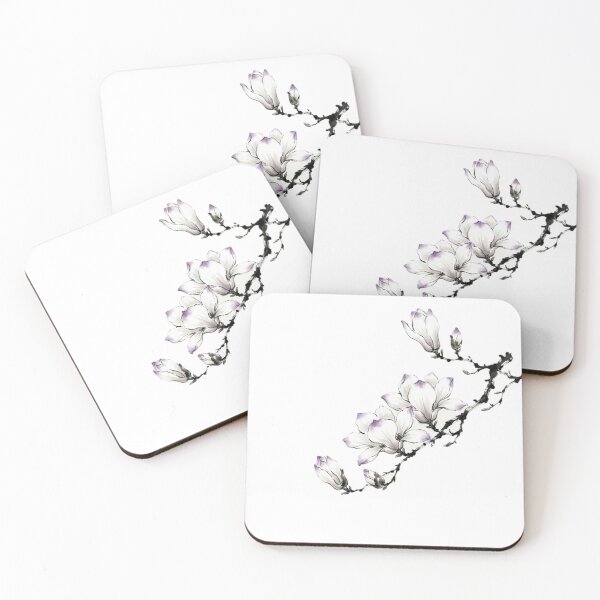 Item preview, Chinese Ink Magnolia — Minimalist Watercolor Art Print designed and sold by Enchanting East.