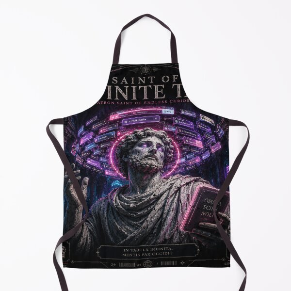 Item preview, Saint of Infinite Tabs Stoic Statue Browser Neon Funny Internet designed and sold by NicheThreadCo.
