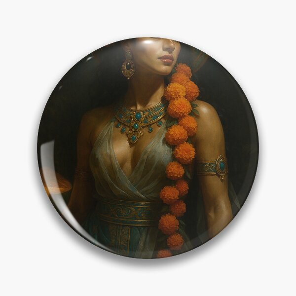 Item preview, Xochiquetzal — Aztec Flower Goddess Art designed and sold by PixelBrujeria.
