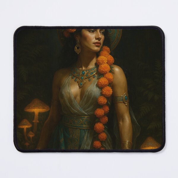 Item preview, Xochiquetzal — Aztec Flower Goddess Art designed and sold by PixelBrujeria.