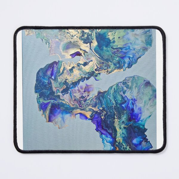 Item preview, Blue and silver abstract painting designed and sold by DardinieDesigns.