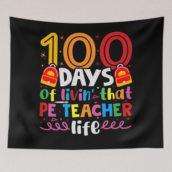 Item preview, 100 Days PE Teacher designed and sold by SiarheiYur.