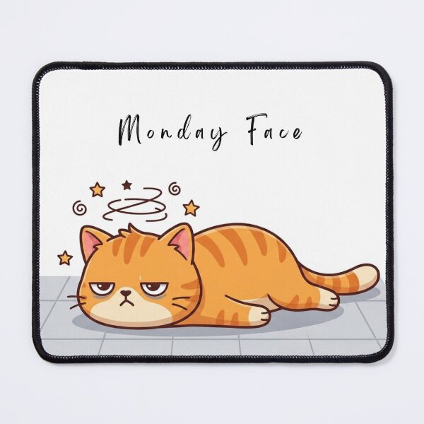 Item preview, Funny Monday Cat Shirt — Monday Face Cat — Grumpy Cat Monday Mood — Cat Lover Relatable Humor Gift Main Tag designed and sold by AMBAYK.