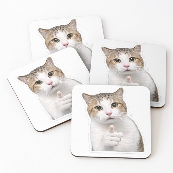Item preview, Funny Cat Pointing At You Meme Sticker – Viral Cat Reaction designed and sold by wamdahcreative.