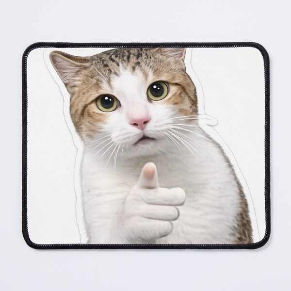 Item preview, Funny Cat Pointing At You Meme Sticker – Viral Cat Reaction designed and sold by wamdahcreative.