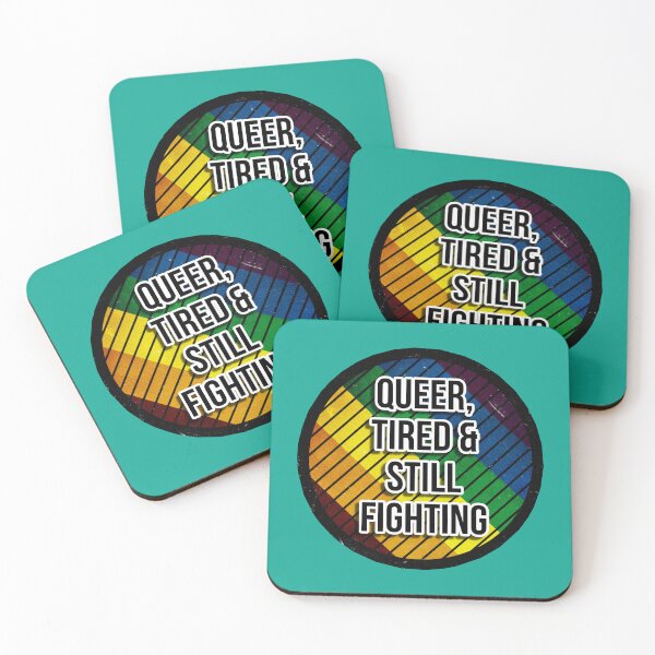 Item preview, Queer, Tired, Still Fighting designed and sold by Scattered Mind Designs: Consistency is hell. .