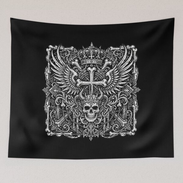 Item preview, King skull, Goth style. designed and sold by Eteriano.