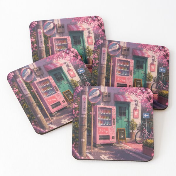 Item preview, Cherry Blossom Cafe Street designed and sold by PixelMood Stickers.