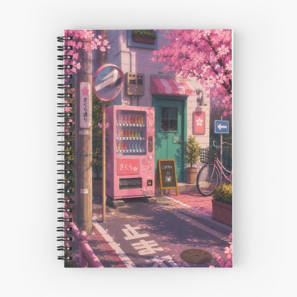 Item preview, Cherry Blossom Cafe Street designed and sold by PixelMood Stickers.