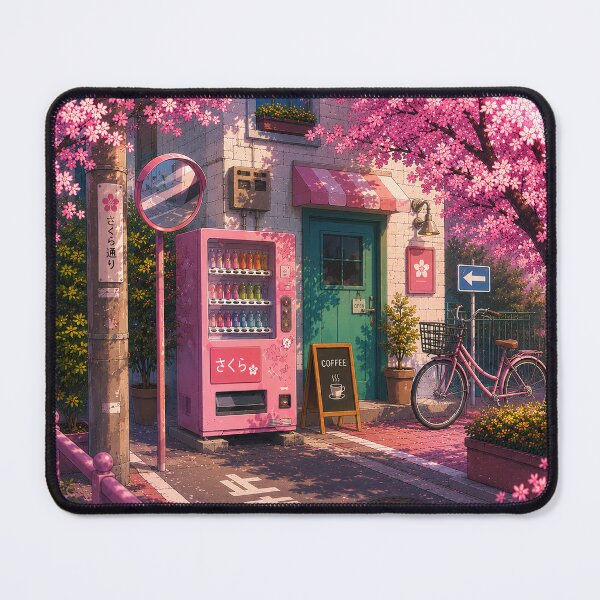 Item preview, Cherry Blossom Cafe Street designed and sold by PixelMood Stickers.