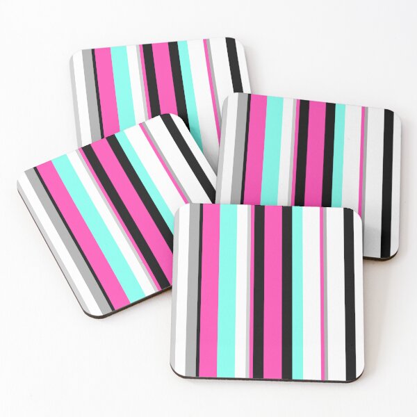 Item preview, Pink and Mint Abstract Vertical Stripes designed and sold by TwelveParties.