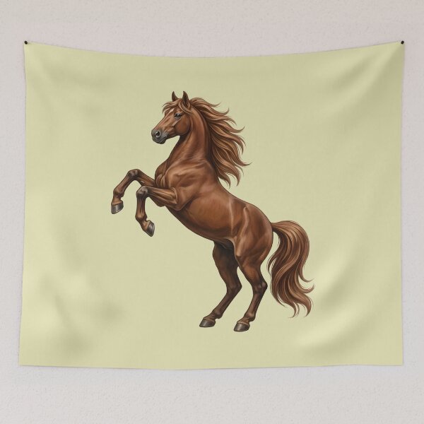 Item preview, Majestic Rearing Brown Horse Realistic Wild Mustang designed and sold by Utopian-Magic.