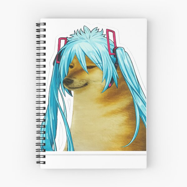Item preview, Doge Hatsune Miku Funny Anime Dog Meme Sticker – Cursed Vocaloid designed and sold by wamdahcreative.