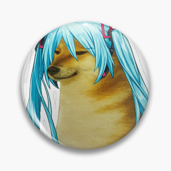 Item preview, Doge Hatsune Miku Funny Anime Dog Meme Sticker – Cursed Vocaloid designed and sold by wamdahcreative.