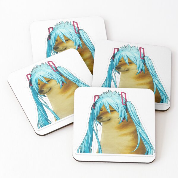 Item preview, Doge Hatsune Miku Funny Anime Dog Meme Sticker – Cursed Vocaloid designed and sold by wamdahcreative.