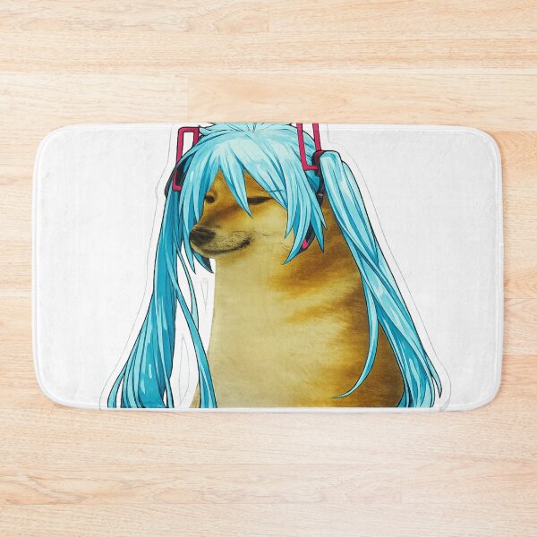 Item preview, Doge Hatsune Miku Funny Anime Dog Meme Sticker – Cursed Vocaloid designed and sold by wamdahcreative.